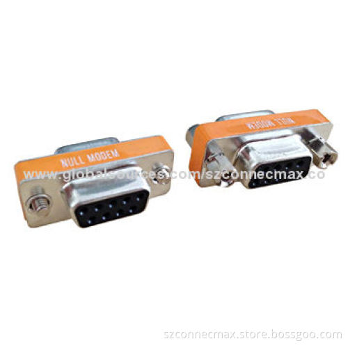 Null modem DP9 F-F RS232 serial adapter